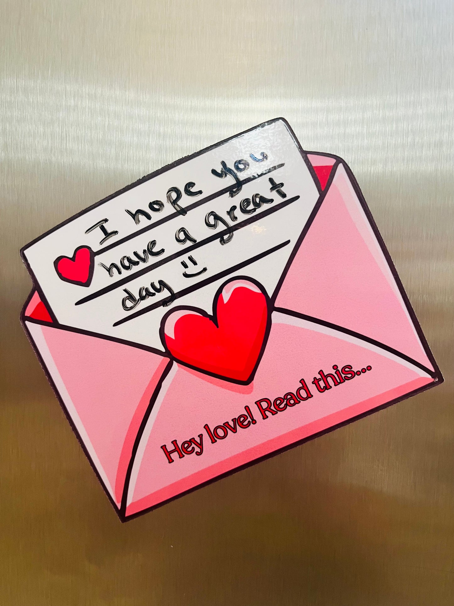 Hey Love - Reusable Dry Erase Magnet Love Note