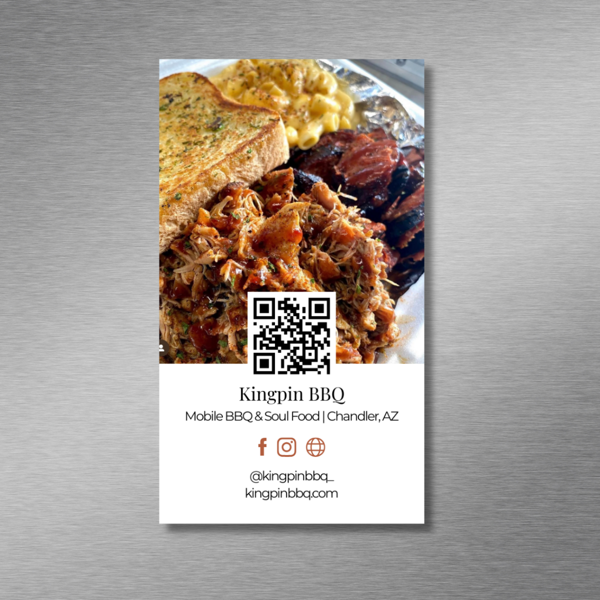 Business Card Magnet With QR Code