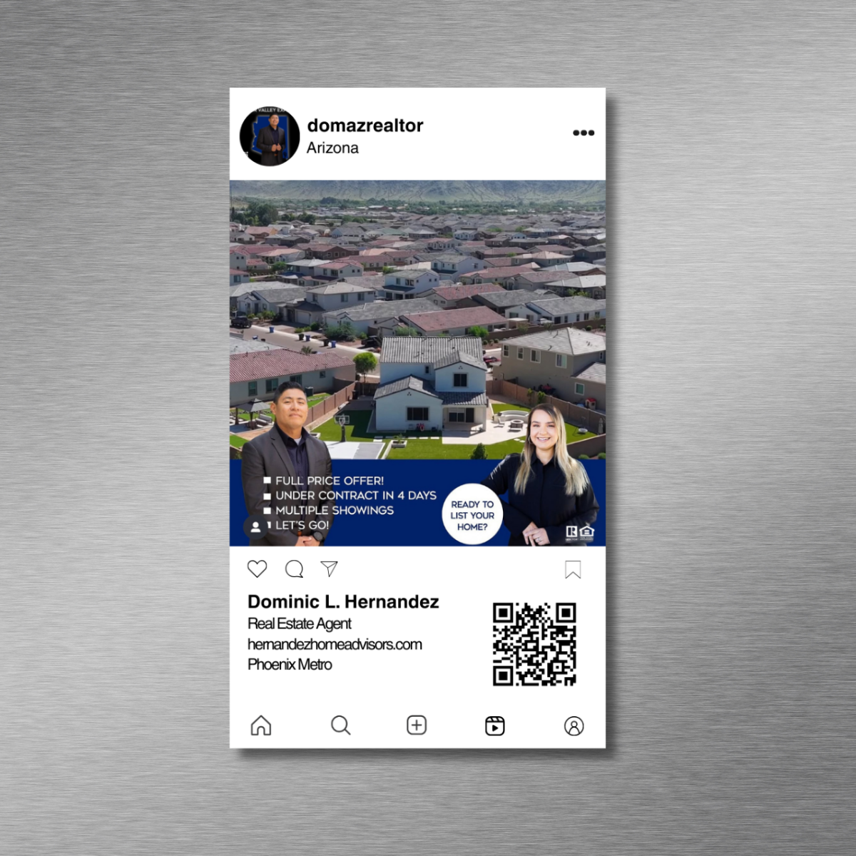 Instagram Post QR Code Magnet